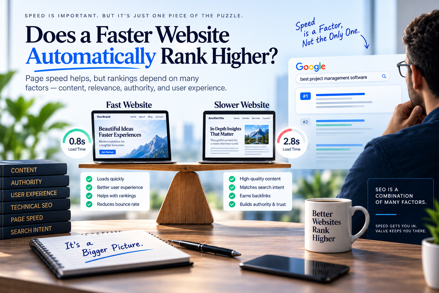 Does a Faster Website Automatically Rank Higher - The Balance Scale