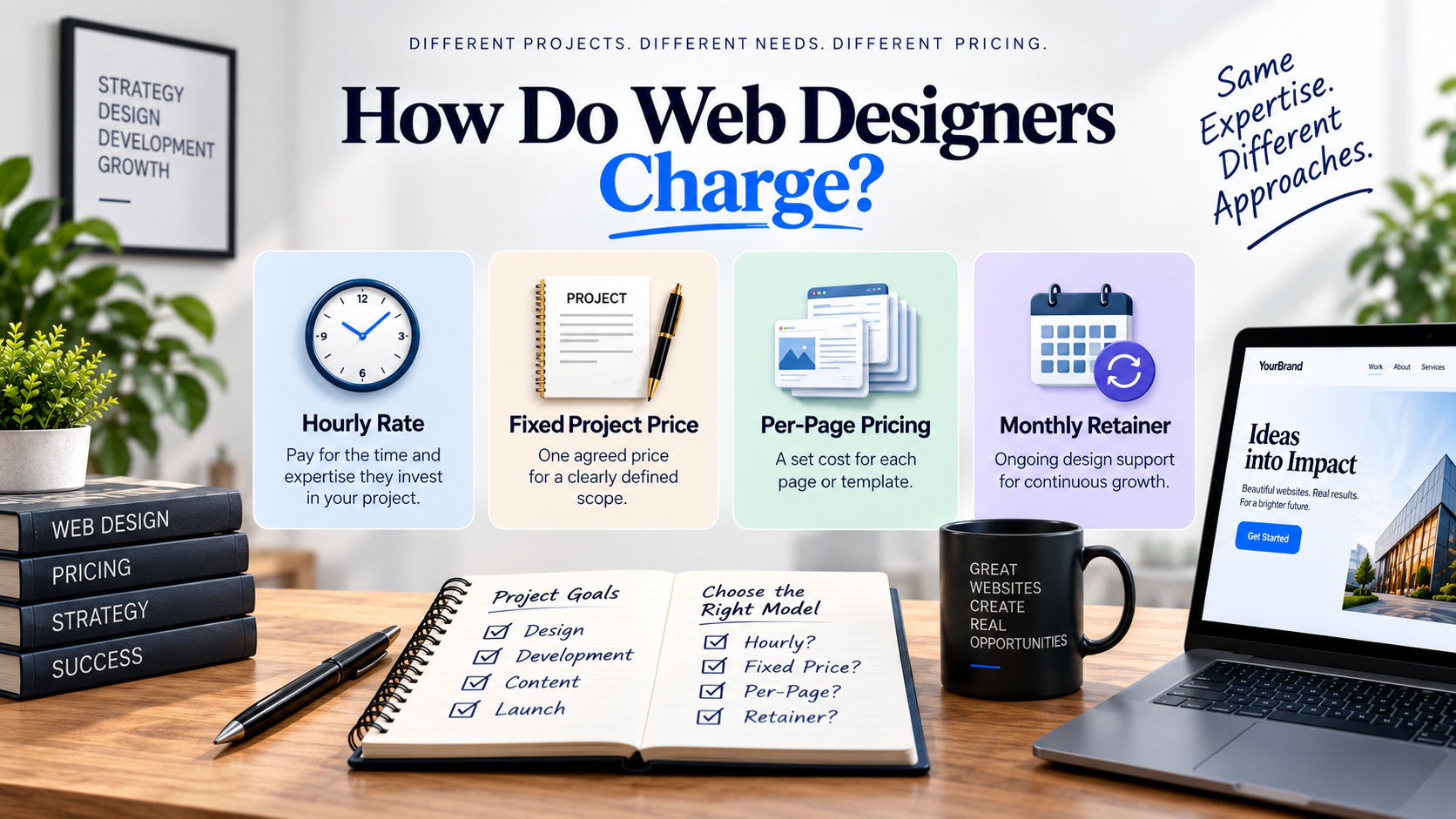 How Do Web Designers Charge Pricing Models Infographic