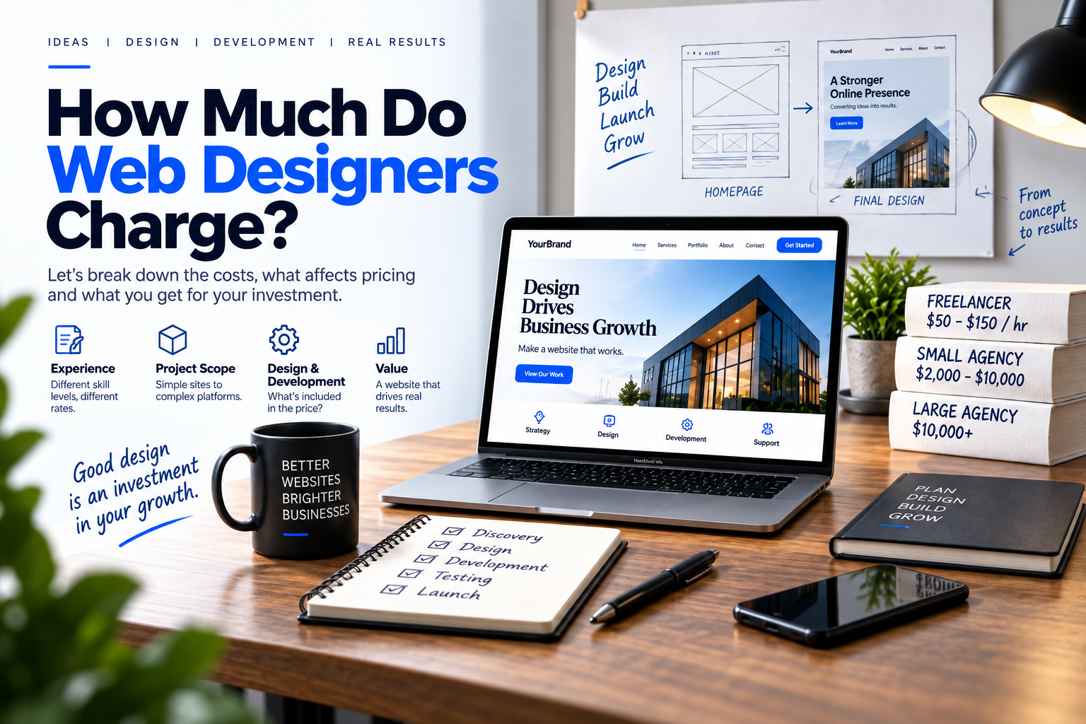 How Much Do Web Designers Charge Pricing Guide Banner
