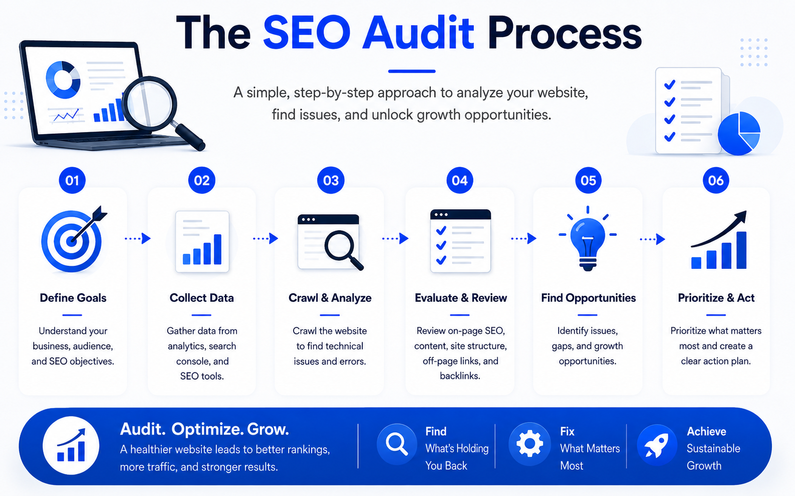 The SEO Audit Process Step-by-Step Infographic