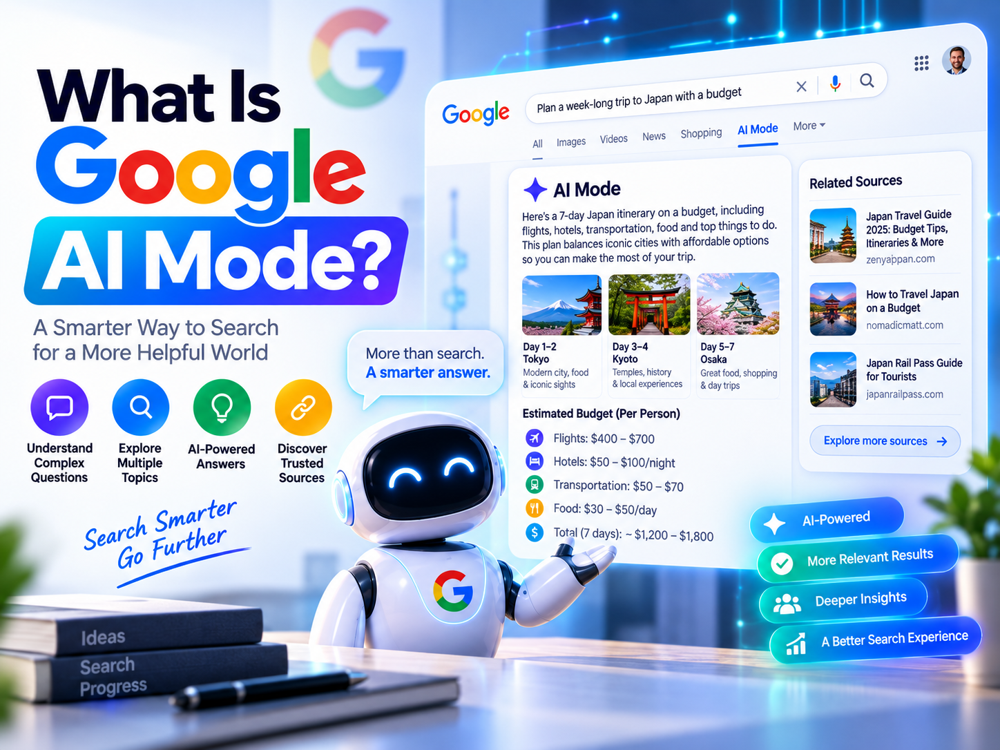 What Is Google AI Mode Interface and Features Diagram